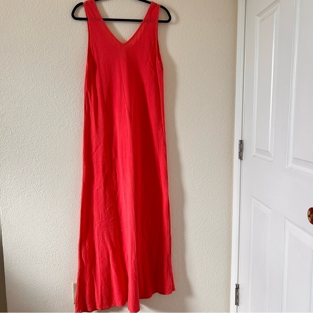 Monta Dellaga Vneck Sleeveless Pop On Aline Maxi Dress Women Fits S-M